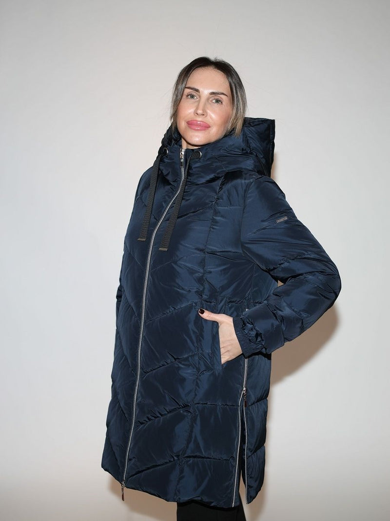 124600-238-800 Damenjacke mit Kapuze in navy