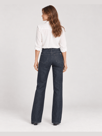 896700-171-89 Vivian Damenjeans in Dunkelblau mit weitem, leicht ausgestelltem Bein