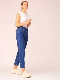 831200-131-2- 871- Kenny - Damenjeans Mom's Fit in Blau