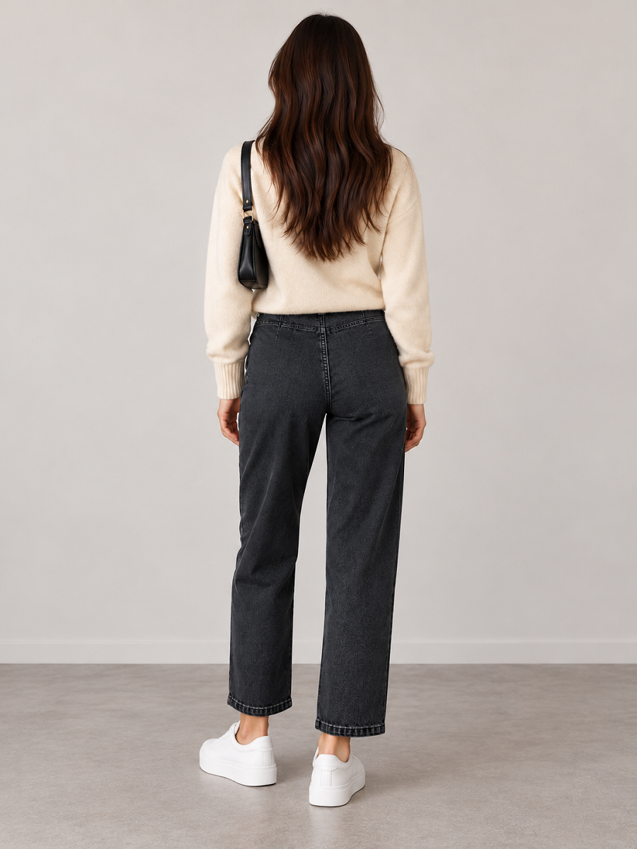 896200-154-98 Honey Damenjeans in leichter O-Form – gefütterter Denim
