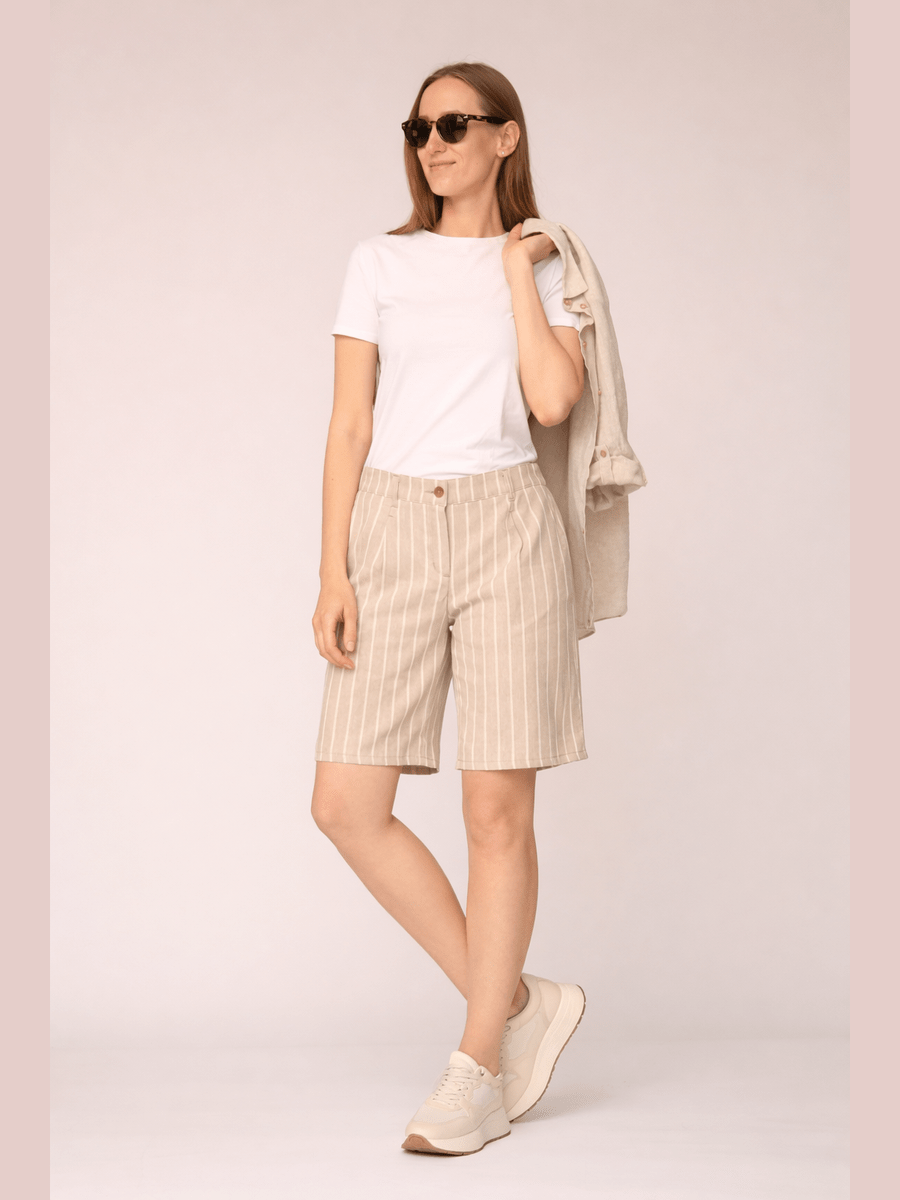 885100-539-2 Iris Bermuda-Shorts aus Leinen