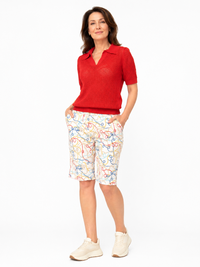832700-716-95 Jogg-Style - Bermuda aus Cotton-Stretch in Marine Look