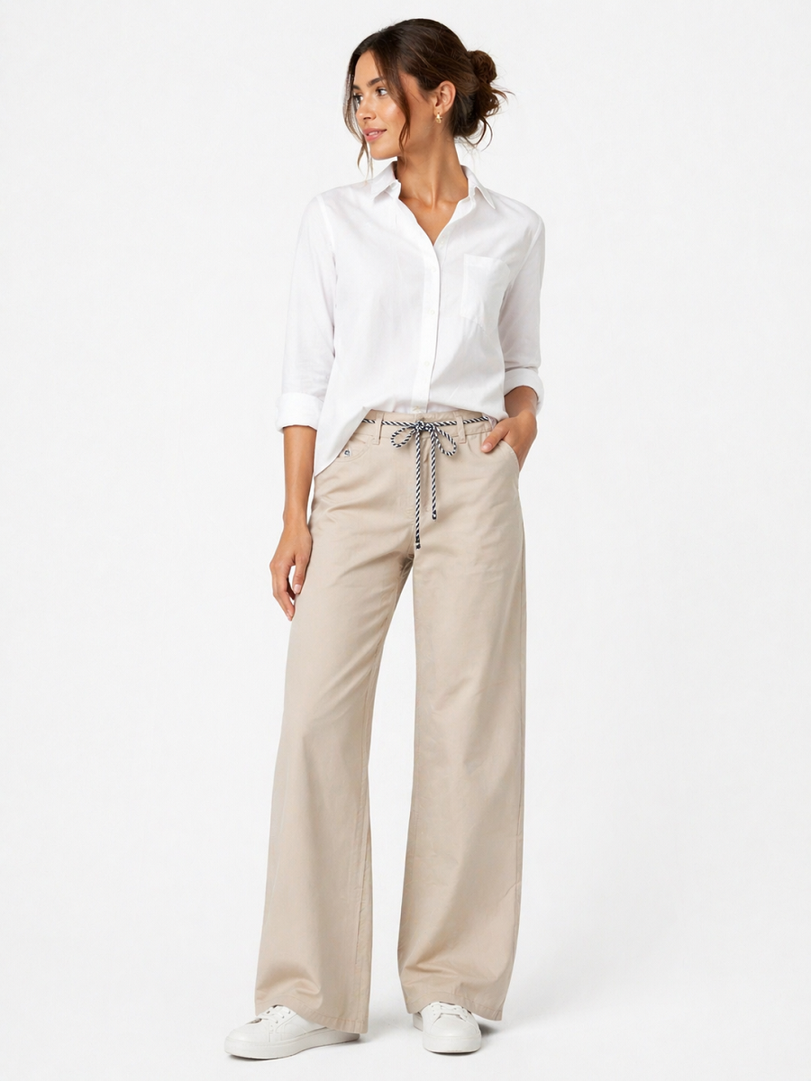 895400-468-23 Damenhose Hilary mit weitem Bein & Kordelzug