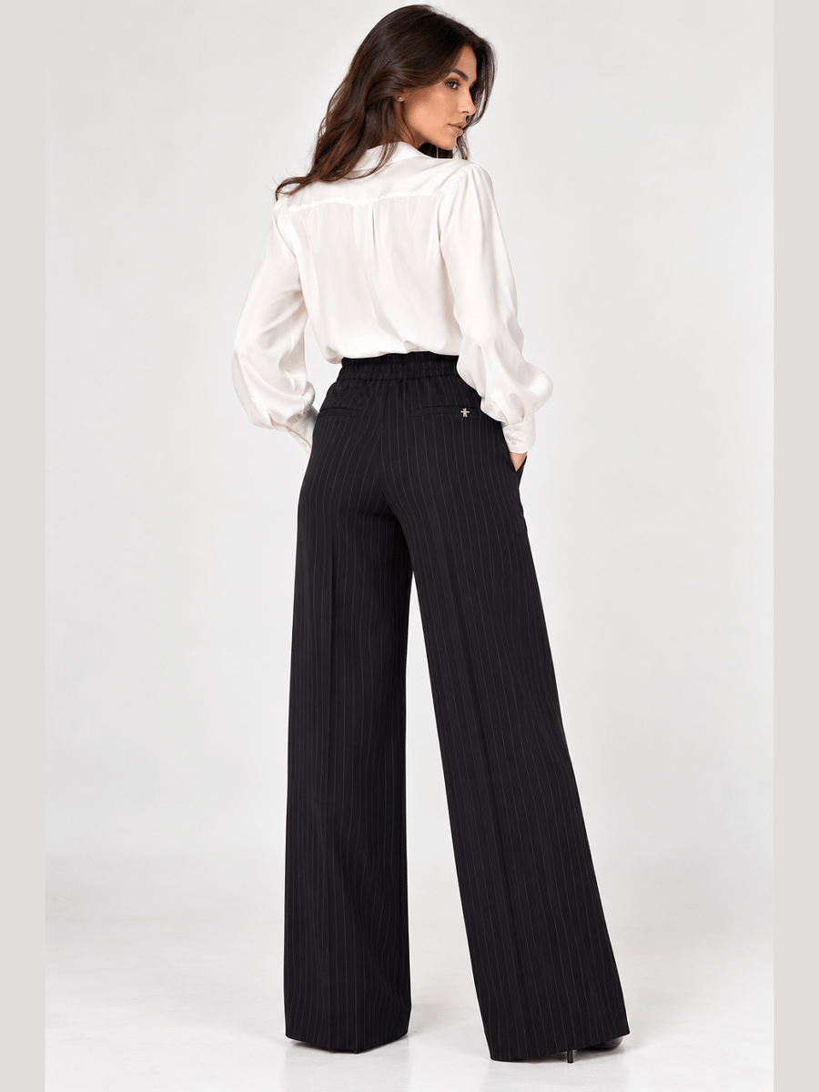 897200-538-9 Elegante Jersey-Wide-Leg-Hose mit Nadelstreifen