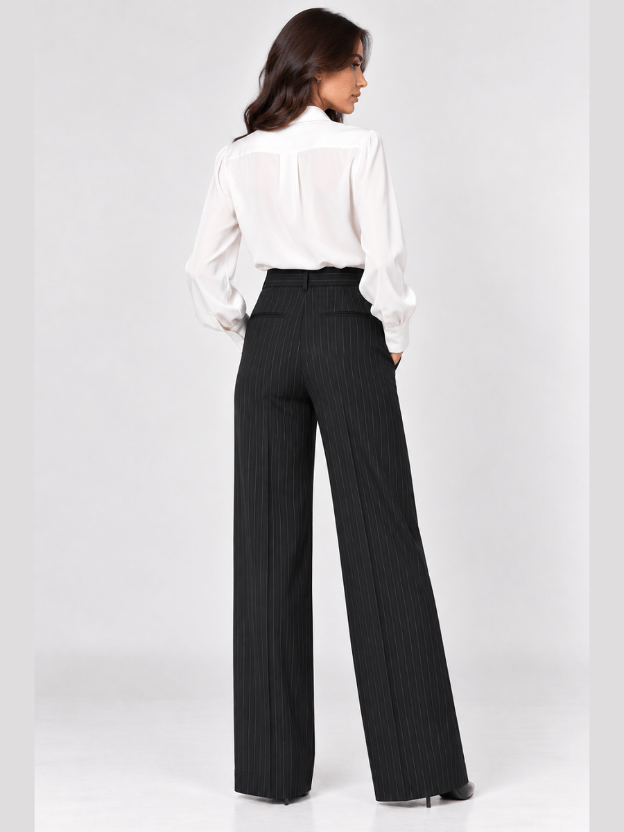 890900-538-9 Elegante Jersey-Hose mit feinen Nadelstreifen