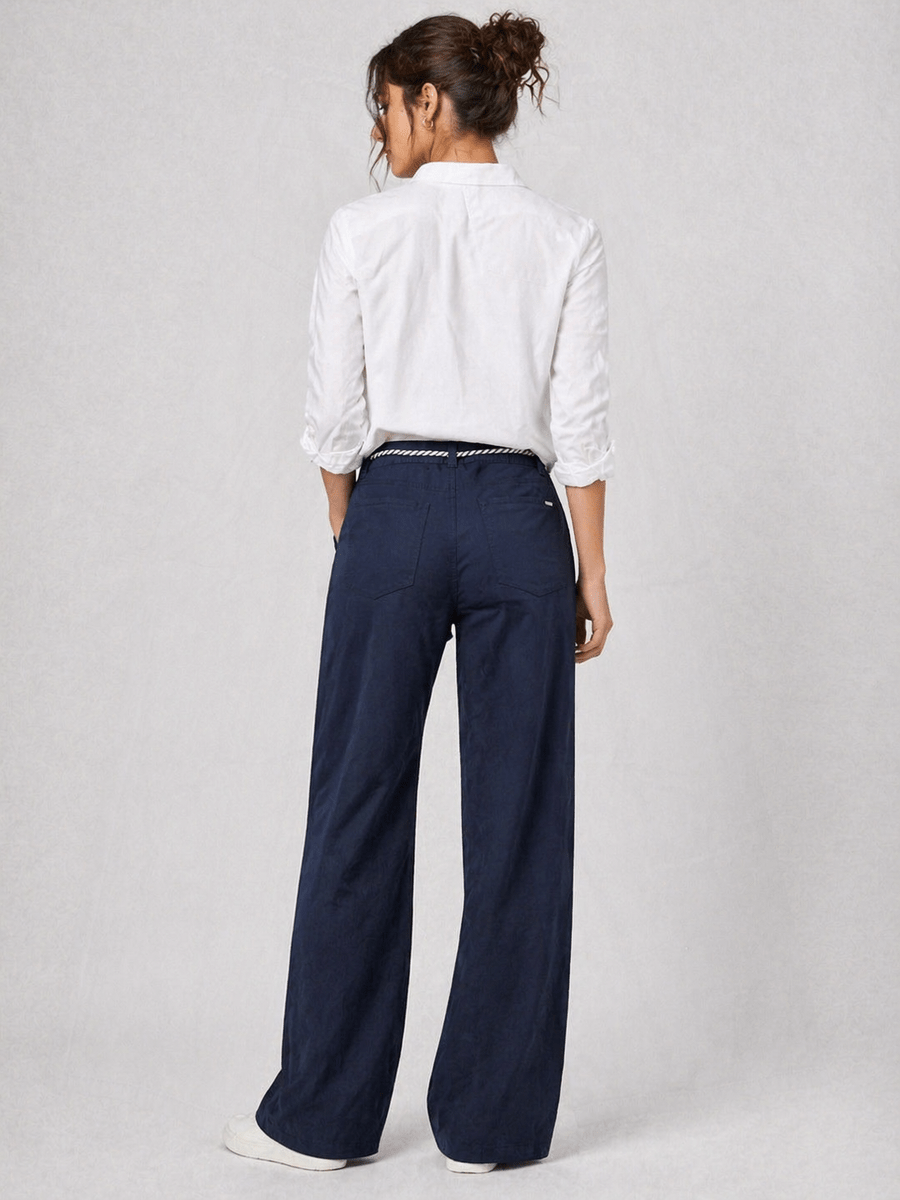 892200-255-74-80 Weite Damenhose Kate mit Bindegürtel