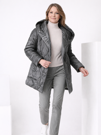 311400-206-570 Damen Steppjacke mit Kapuze in Farbe Oliv