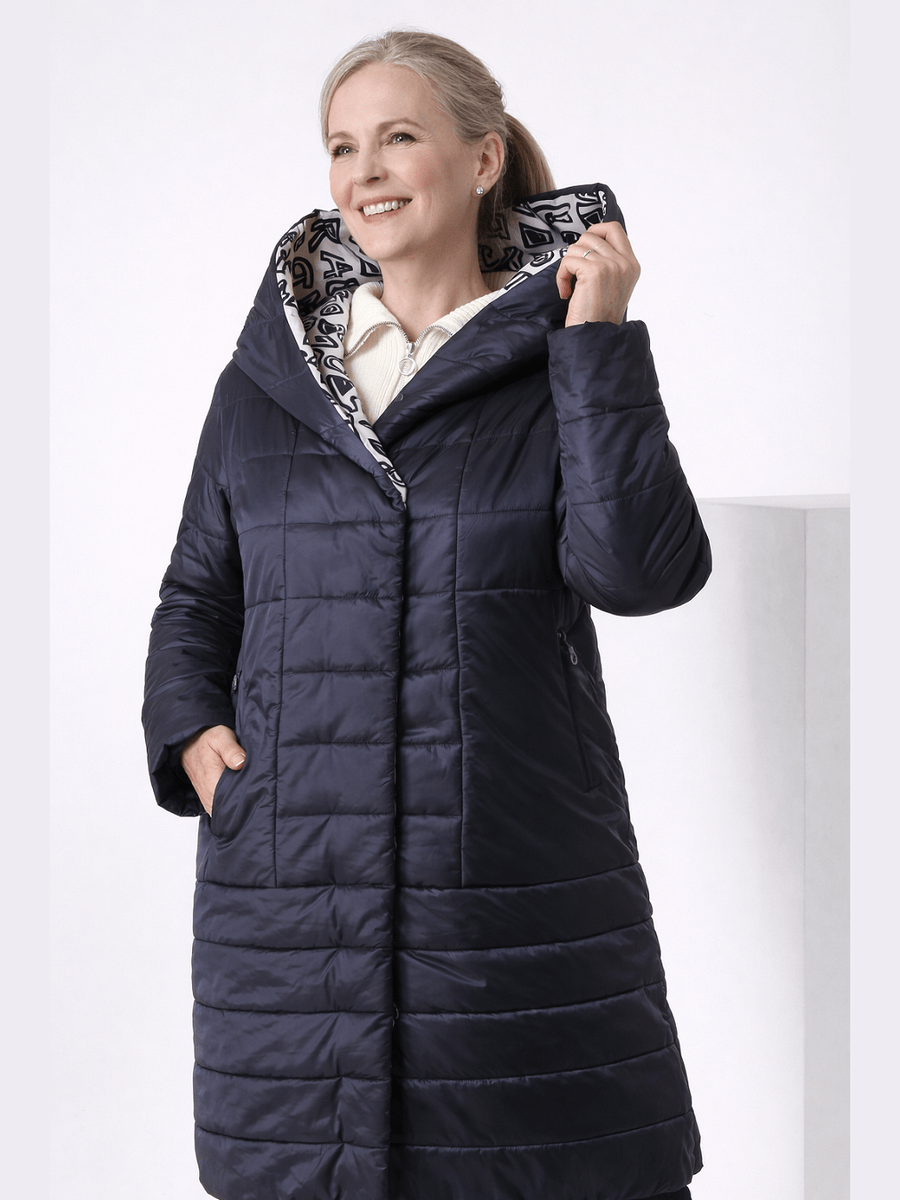 118200-206-891 Damen Wendemantel in Navy/ letters