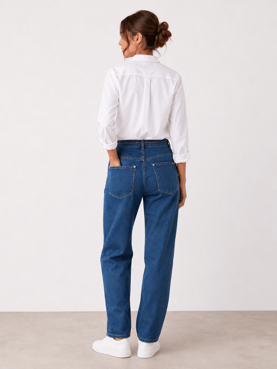 891100-129-88 Damen Jeans Kiki High-Waist mit Gürtel