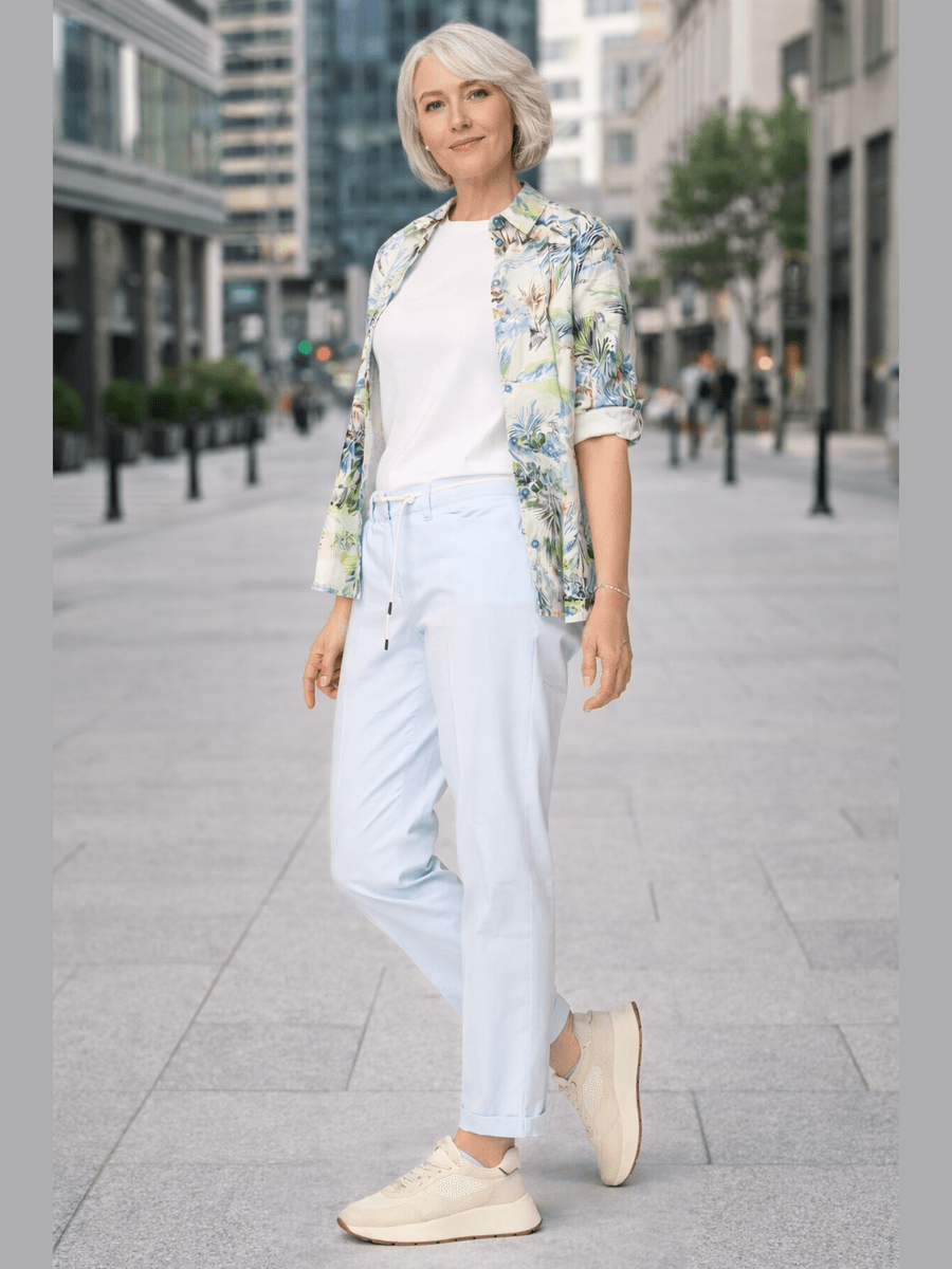 880900-238-82 Anna klassische Hose aus Cotton-Techno - Stretch
