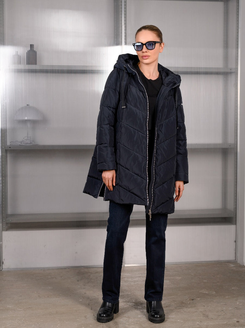 124600-238-800 Damenjacke mit Kapuze in navy