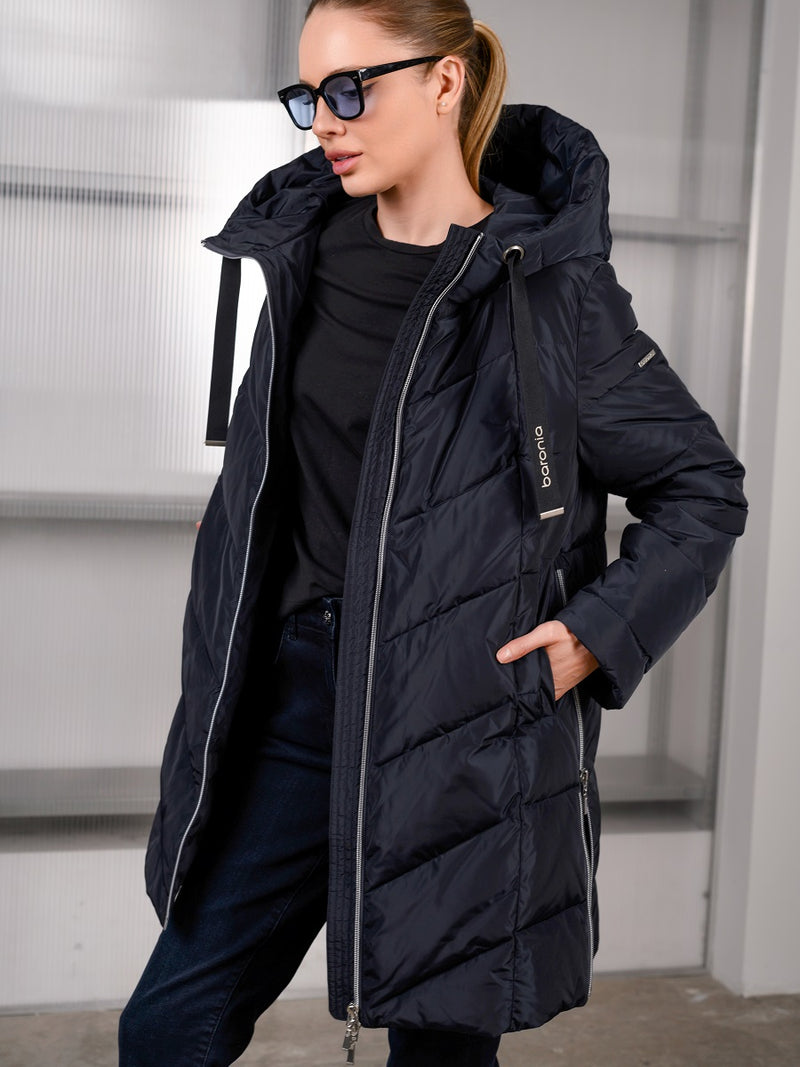 124600-238-800 Damenjacke mit Kapuze in navy