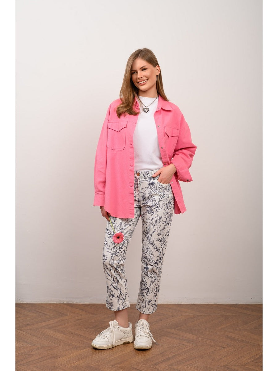 880100-261-8 - Helen Damenjeans Straight Fit aus Flowerprint-Stretch