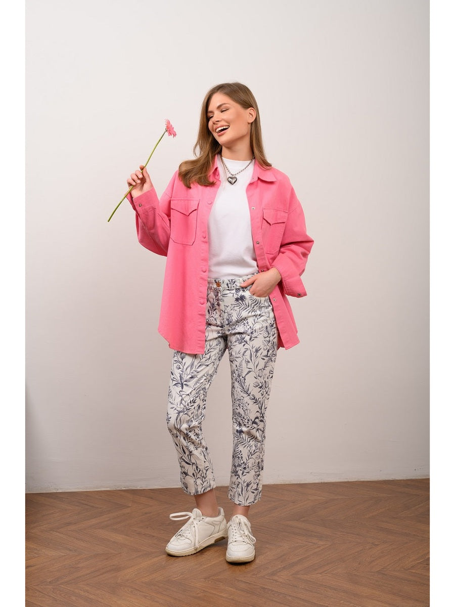 880100-261-8 - Helen Damenjeans Straight Fit aus Flowerprint-Stretch
