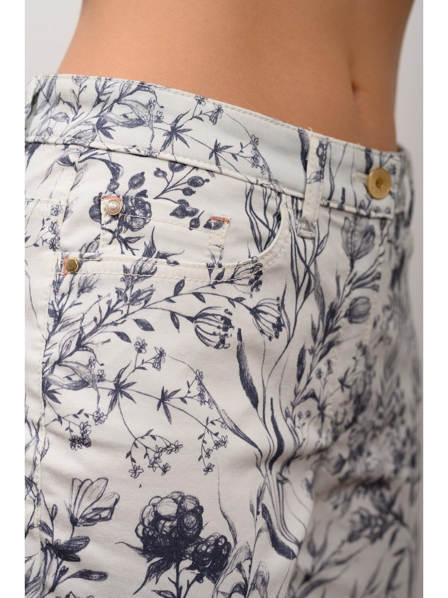 880100-261-8 - Helen Damenjeans Straight Fit aus Flowerprint-Stretch