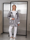 316700-206-911 - Leichter Damen-Parka in silber/ offwhite