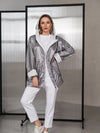316700-206-911 - Leichter Damen-Parka in silber/ offwhite