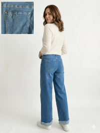 892100-131-851  Wide-Leg Jeans Hanna mit umgeschlagenem Saum