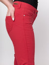 704-715-62 5 Pocket Jeans mit Push-up Effekt in rot