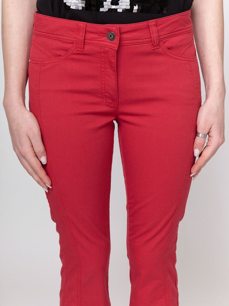 704-715-62 5 Pocket Jeans mit Push-up Effekt in rot