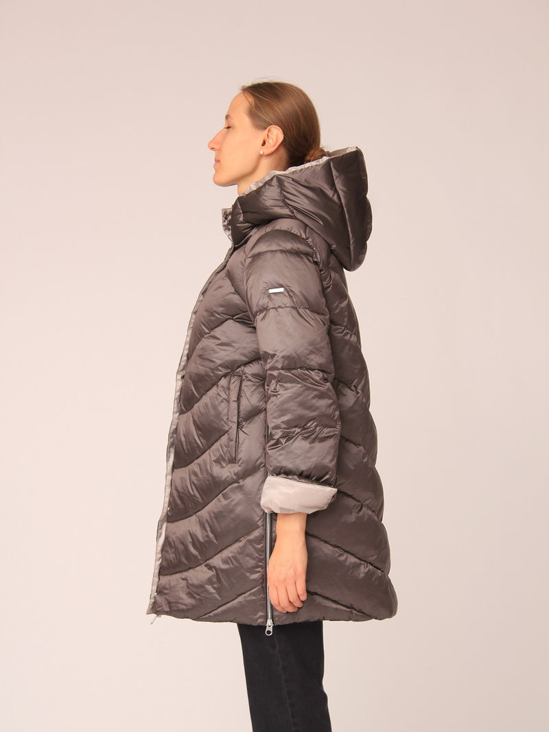 125500-206 Damen Daunejacke mit Kapuze