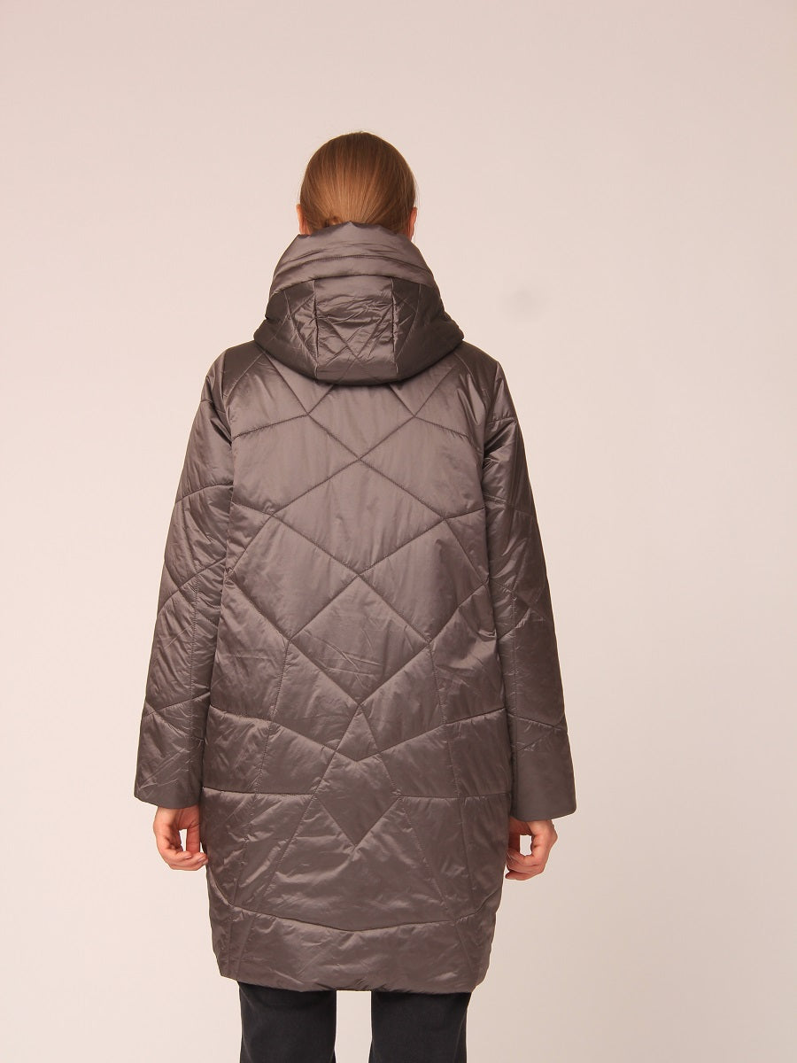 126500-206 Damenmantel mit Phantasie-Stepp