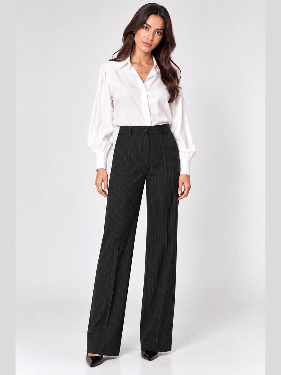 890900-538-9 Elegante Jersey-Hose mit feinen Nadelstreifen