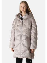 puffer damen echte daune beige