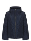 kurze damenjacke winter blau